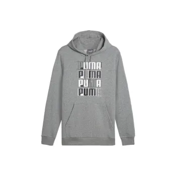 PUMA ESS+ LOGO LAB Men's Hoodie Sweatshirt Men's Gray