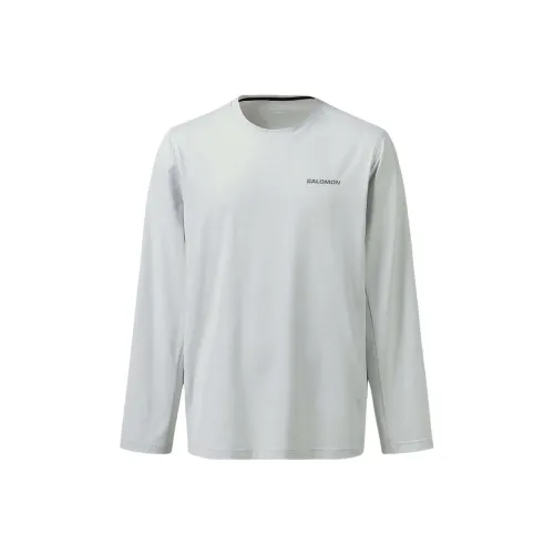 SALOMON UNI T Shirt Unisex Light Gray