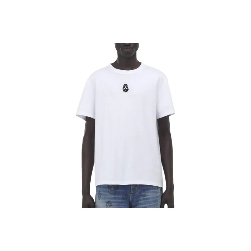 Alexander McQueen Skull Embellished Crewneck T Shirt-0