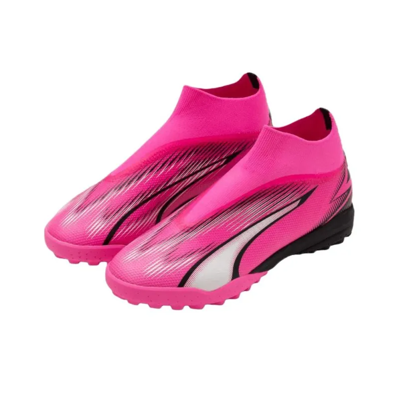 PUMA Ultra Match TT Rubber Broken Studs Anti Slip Wear Resistant Soccer Shoes Men's Pink-1