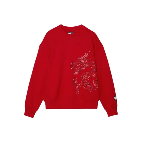 Clot X Tommy Hilfiger CLOT Co branded Model Sweatshirts Unisex True Red XMP