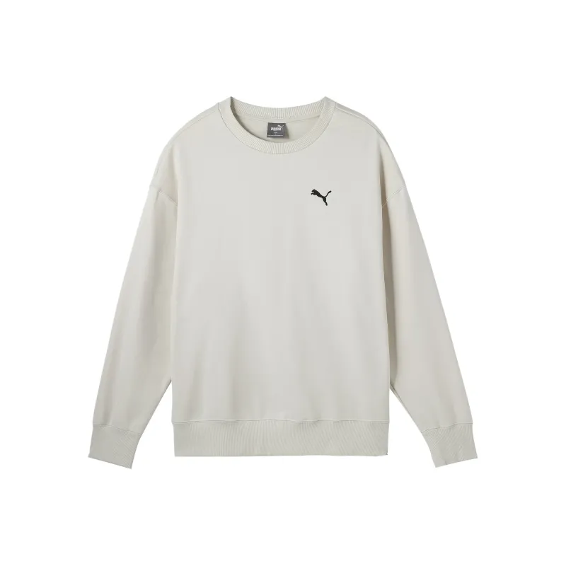 PUMA ESS CREW FL Sweatshirt Unisex Snow White-0