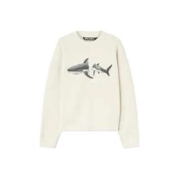 PALM ANGELS Shark Wool Knit Crewneck