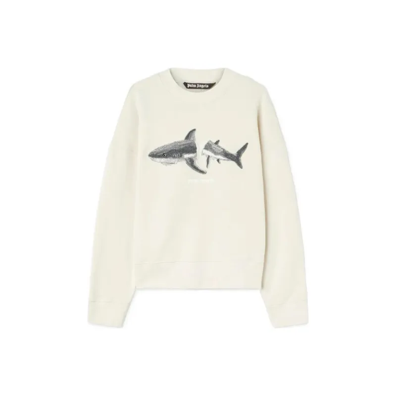 PALM ANGELS Shark Wool Knit Crewneck-0