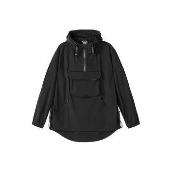 NORVINCY Outerwear Trendy Half Open Collar Hoodie Unisex
