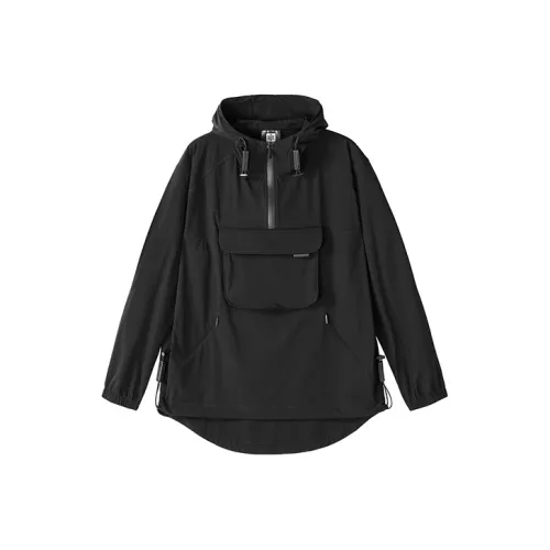 NORVINCY Outerwear Trendy Half Open Collar Hoodie Unisex