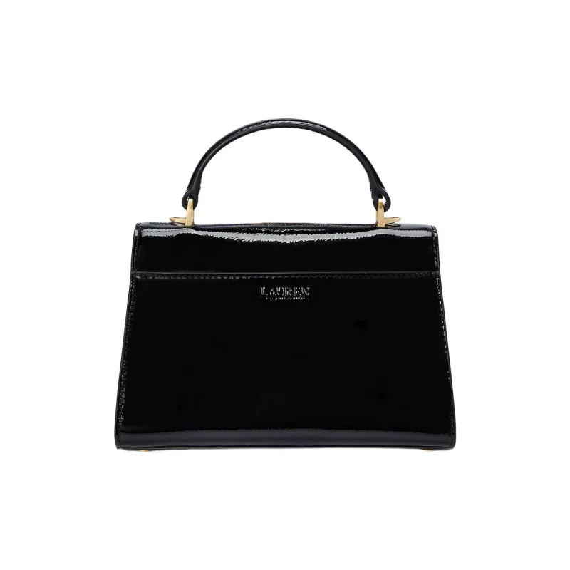 LAUREN RALPH LAUREN Natural Leather One Shoulder Handbag Trumpets Women's Black-2