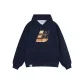 Fleece-Lined Navy Blue Hooded