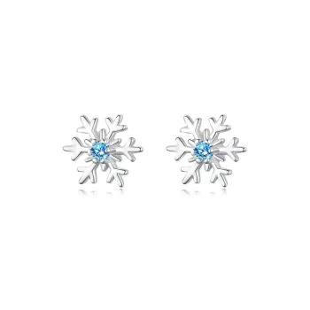 Rhymes Gold Plated Copper Zircon Stud Earrings Women's