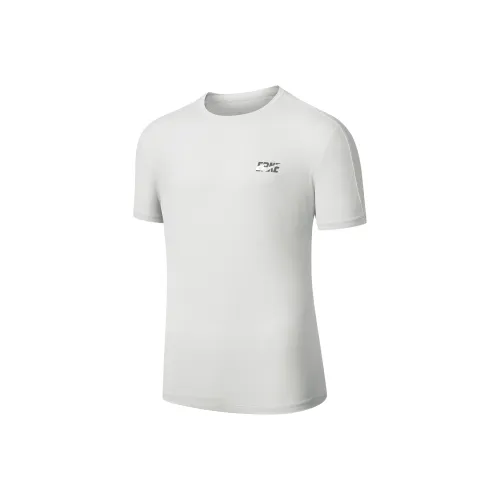 Erke T Shirt Men's Single Dye Dim Gray