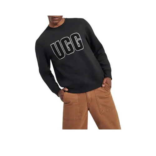 UGG Becker Uggfluff Logo Crewneck Sweatshirt Men's Gray