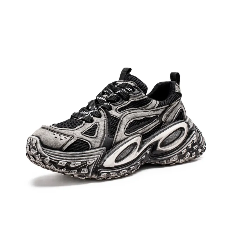 HACKBUTEER Low Top Chunky Sneakers Men's Box Included-2