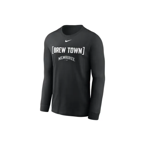 nike code Milwaukee Brewers Fashion Men's nike code Mlb Long-Sleeve T-Shirt