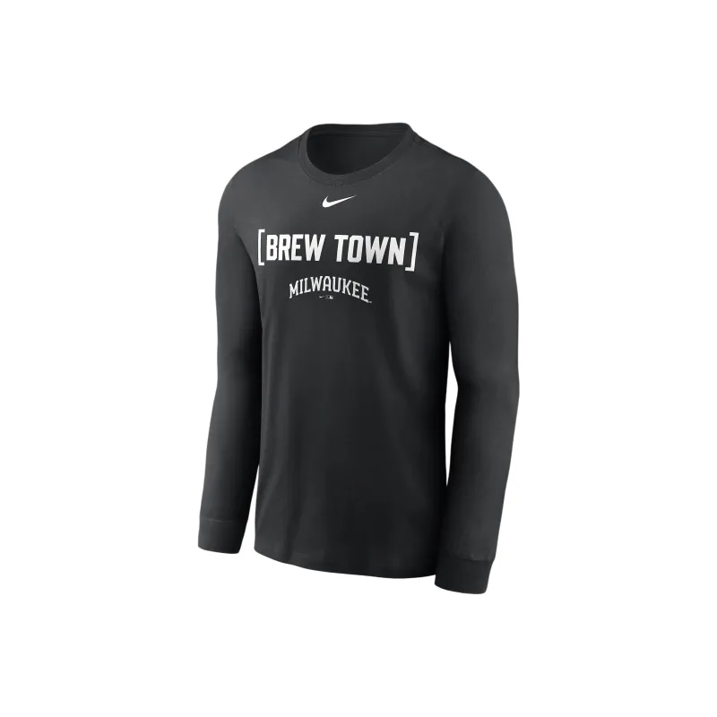 Nike Milwaukee Brewers Fashion Men's Nike Mlb Long-Sleeve T-Shirt-0