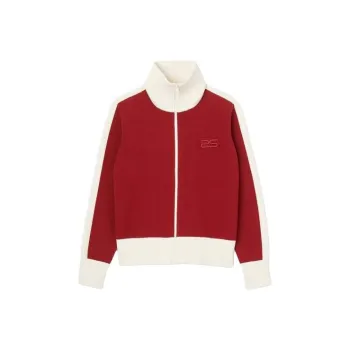 Sandro Two-Tone Knit Cardigan Sweatshirt Men's Red