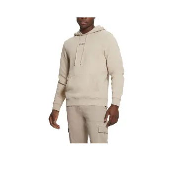 GUESS Eco Roy Embroidered Logo Hoodie Sweatshirt Men's Brown
