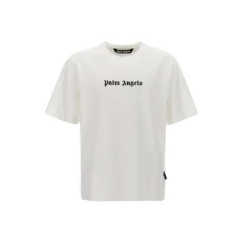 PALM ANGELS Logo Printed Crewneck T Shirt
