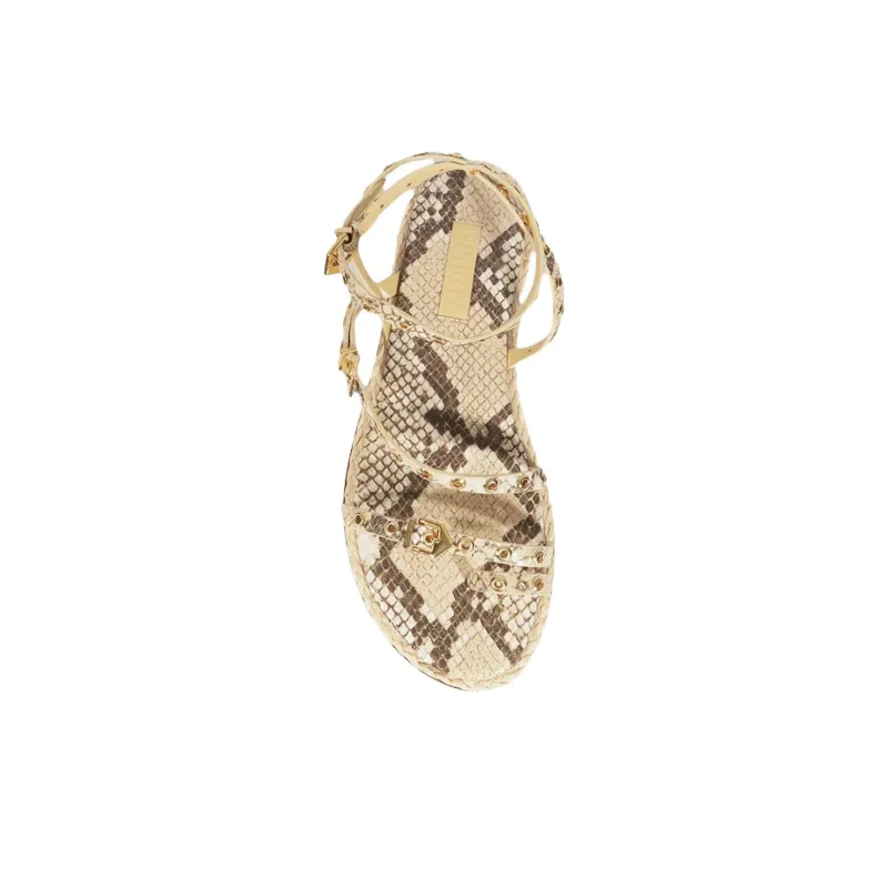 Schutz Annete One Strap Sandals Women's Beige-4