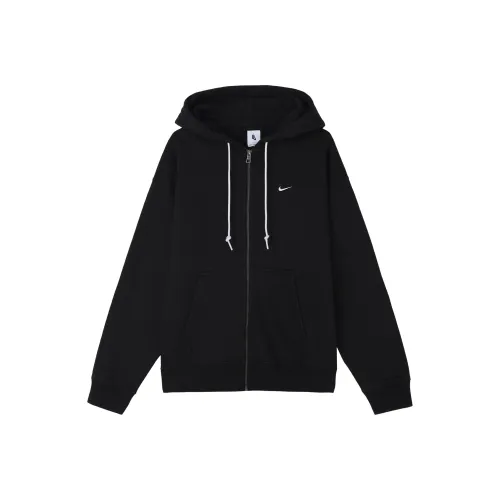 Nike Solo Swoosh Zip Up Drawstring Hoodie