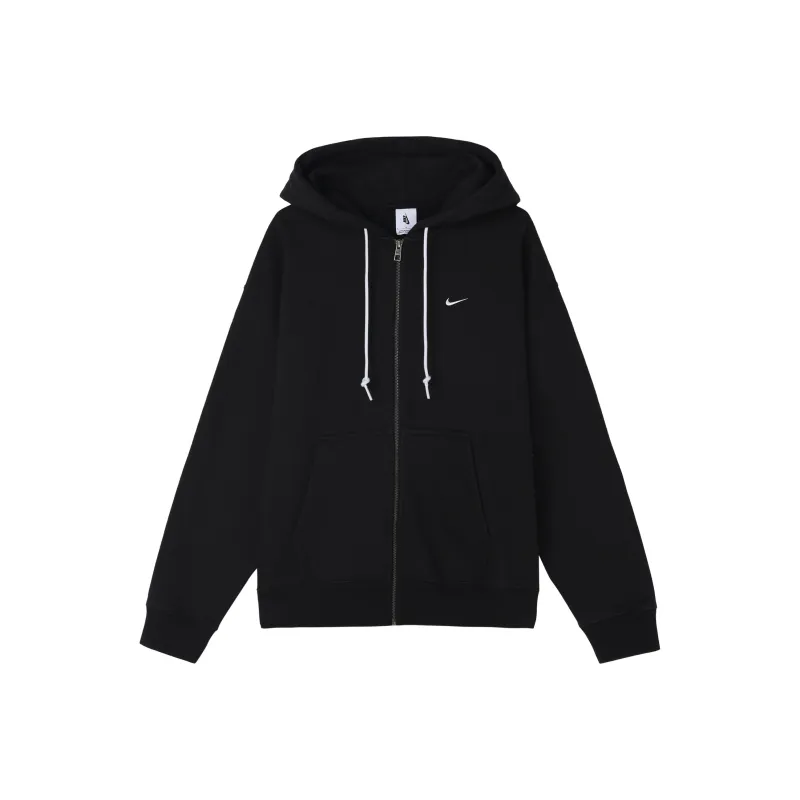 Nike Solo Swoosh Zip Up Drawstring Hoodie-0