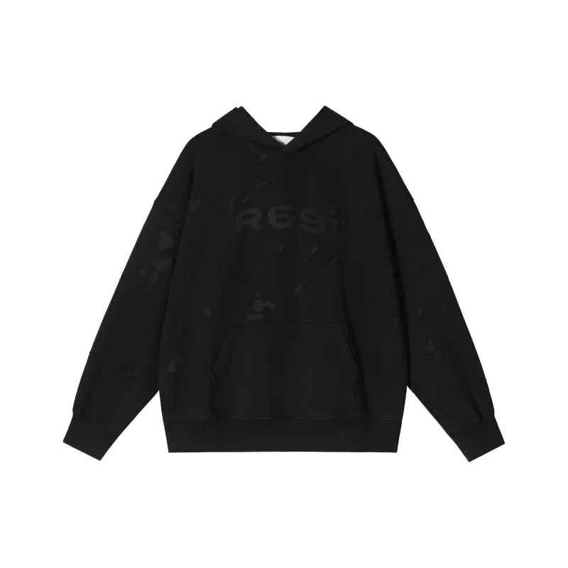 R69 Hooded Loose Fit Sweatshirt Unisex-0