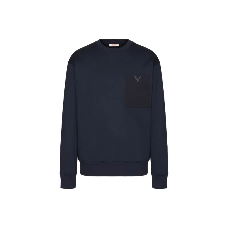 Valentino Logo Plaque Crewneck Sweatshirt-0
