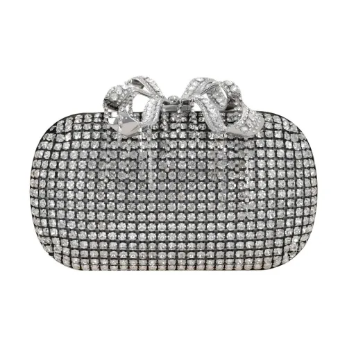 Self portrait Embellished Chainmail Clutch Bag