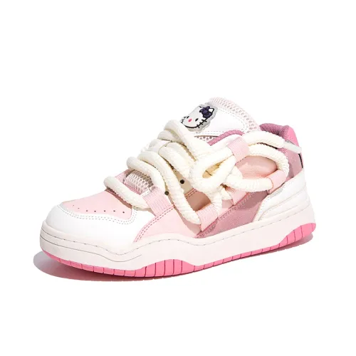 Hello Kitty x Sanrio Hello Kitty Puffy Shoes Low Top Skateboard Shoes Women's Pink White