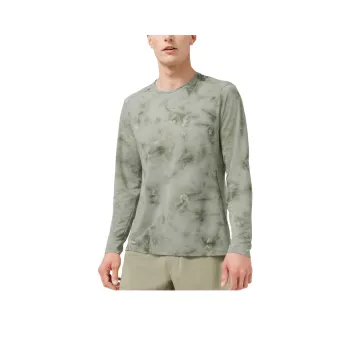 Lululemon Fast And Free T-Shirt Men Trendy White Smoke Spruce Green