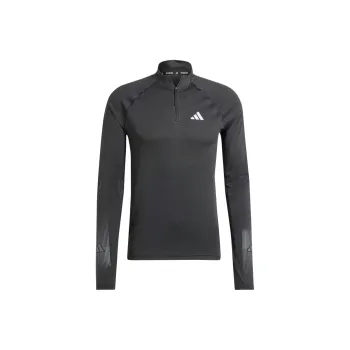 Adidas Gym+AEROREADY BRANDLOVE 1/4 ZIP SHIRT T Shirt Men Black