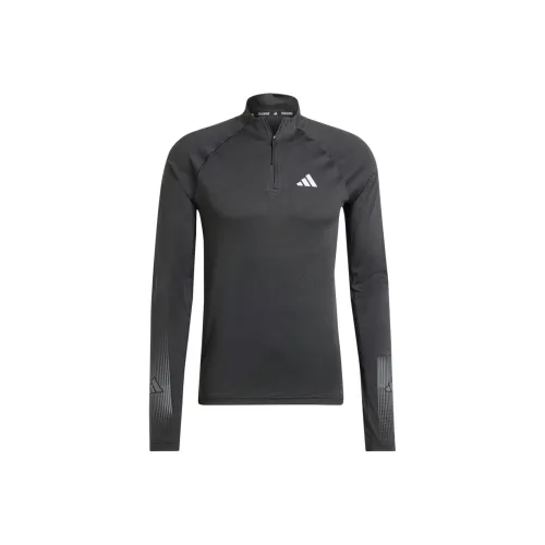 Adidas Gym+AEROREADY BRANDLOVE 1/4 ZIP SHIRT T Shirt Men Black