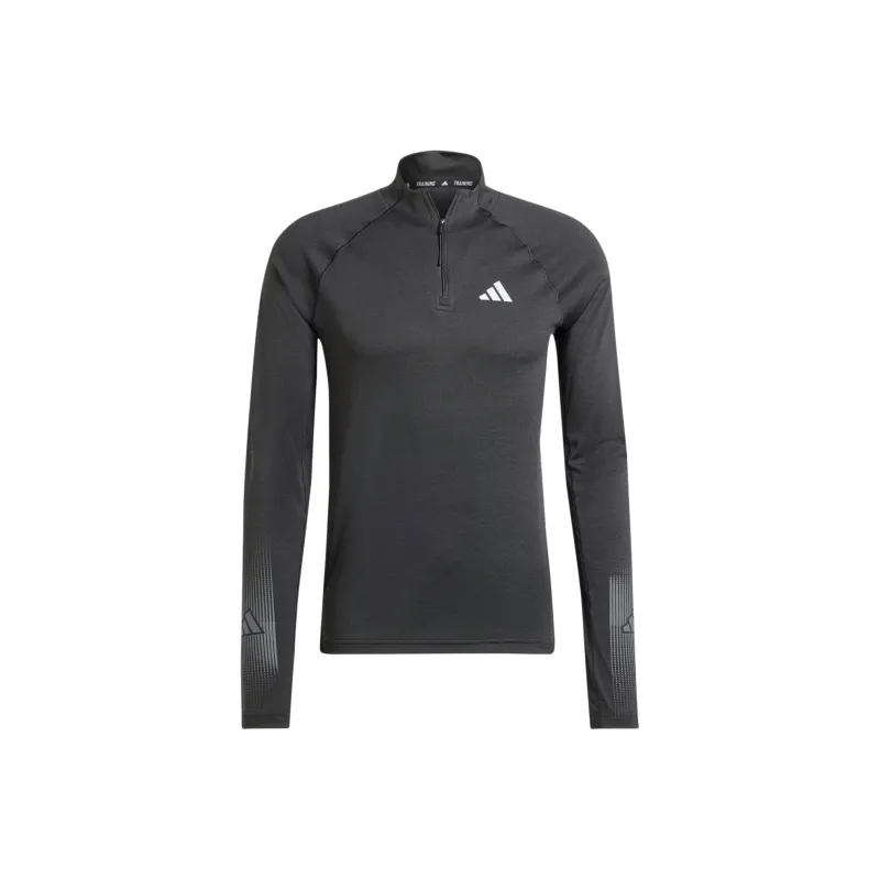 Adidas Gym+AEROREADY BRANDLOVE 1/4 ZIP SHIRT T Shirt Men Black-0