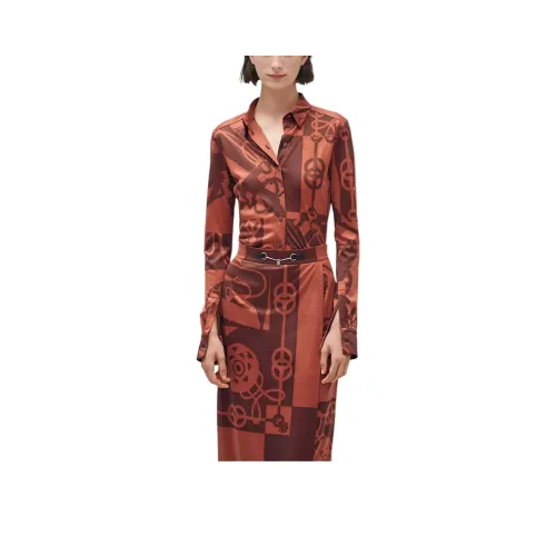 HERMES Casual Suits Women's Umber