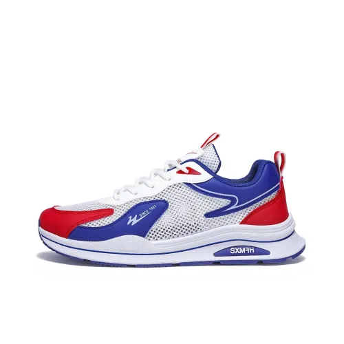 DOUBLE STAR 88 Breathable And Slip Resistant Low Top Casual Shoes Men's White Blue