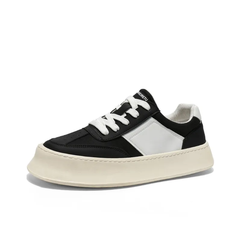 Meiretu Abrasion Resistant Breathable Height Increasing Low Top Skateboard Shoes Men's-1