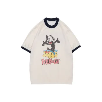 XVESSEL Felix Cat Co branded Series T Shirts Unisex White