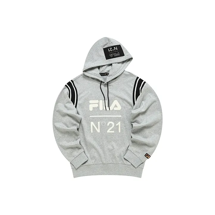 N°21 X FILA FUSION Sweatshirts Unisex Mist Heather Gray-0