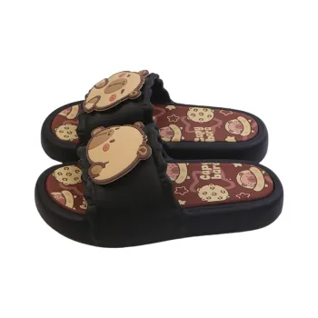 Thin Strips Slippers Unisex, Black