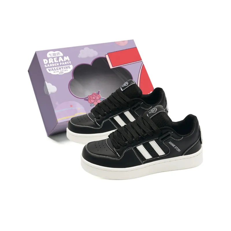 7 SEVFUN Wear resistant And Lightweight Low Top Skateboard Shoes Unisex Black-6
