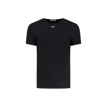 OFF-WHITE Off Stamp Crewneck Straight Hem T-Shirt