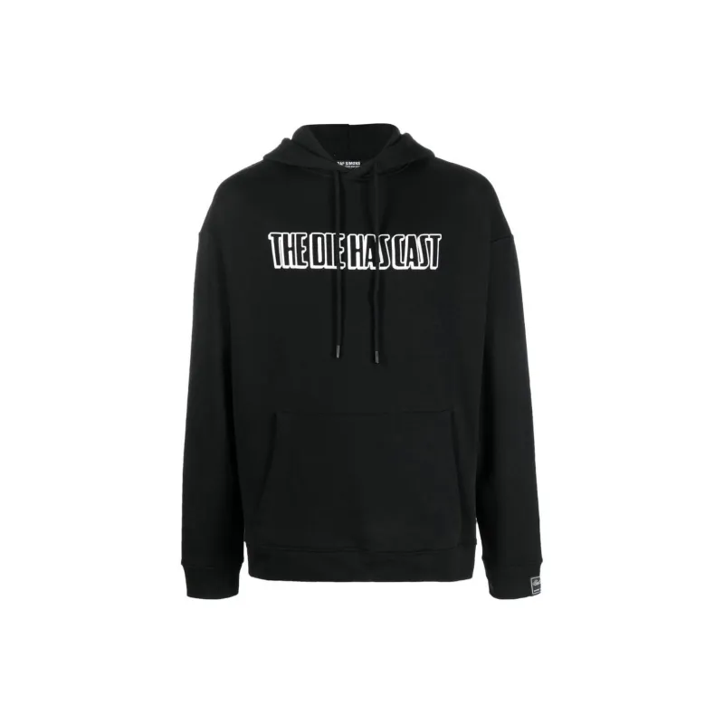 RAF SIMONS Long-Sleeved Drawstring Hoodie-0