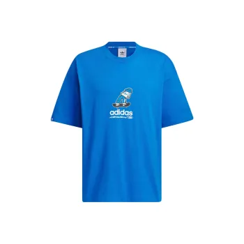 Adidas Originals CITY SKATE T Shirt Men Bird Feather Blue