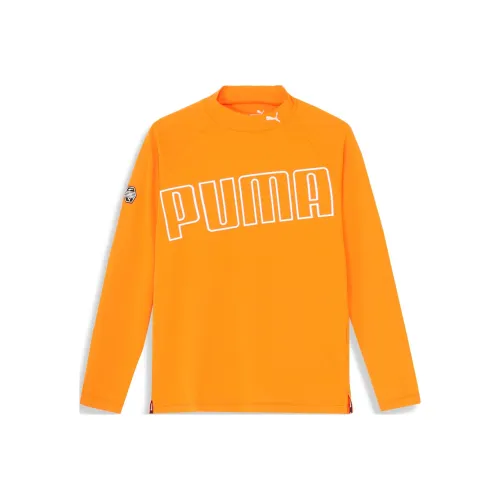 PUMA Sweatshirt Men's Glossy Finish Orange