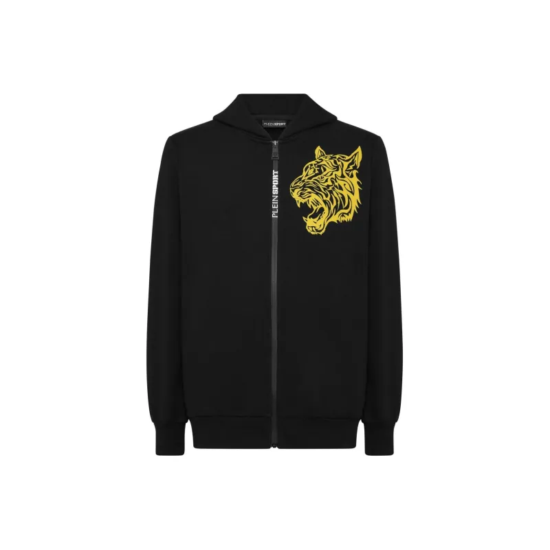 PLEIN SPORT Tiger Print Zipped Hoodie-0