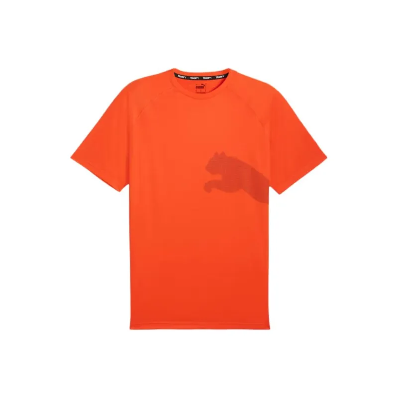 PUMA Training TrainBig Cat All Day Short Sleeve T Shirt Men's Red-0
