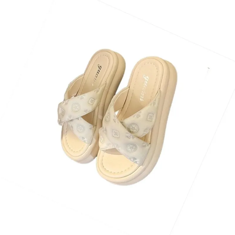 Yamada Hyakuju Slippers Ecru Champagne Black-4