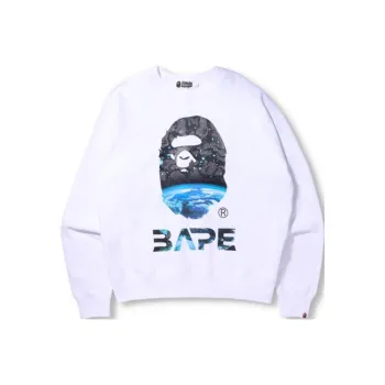 A BATHING APE Space Camo Ape Head Loose Fit Crewneck