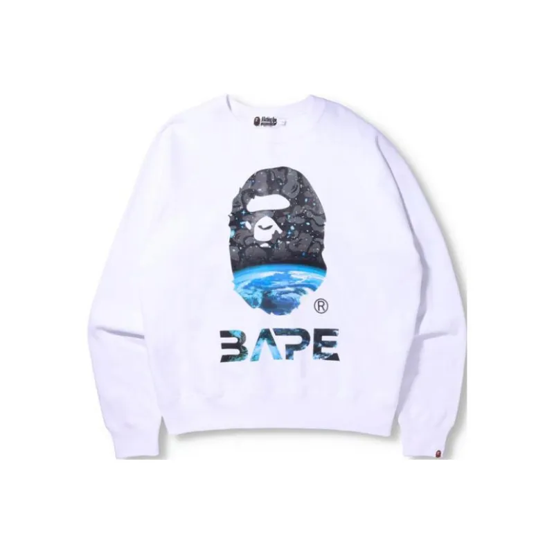 Bape Space Camo Ape Head Loose Fit Crewneck-1