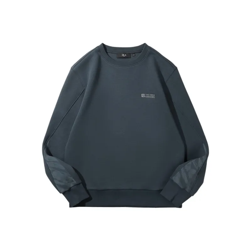 HLA Sweatshirts Men Dark Blue Splicing 7G-0