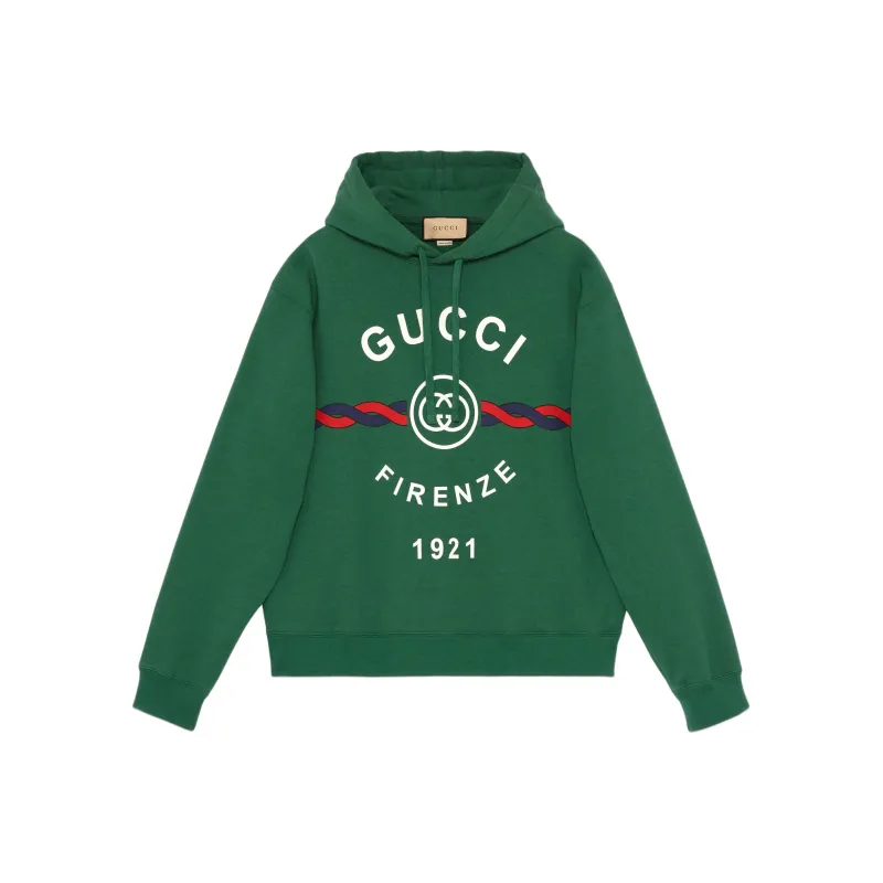 GUCCI Interlocking G Cotton Hoodie-0